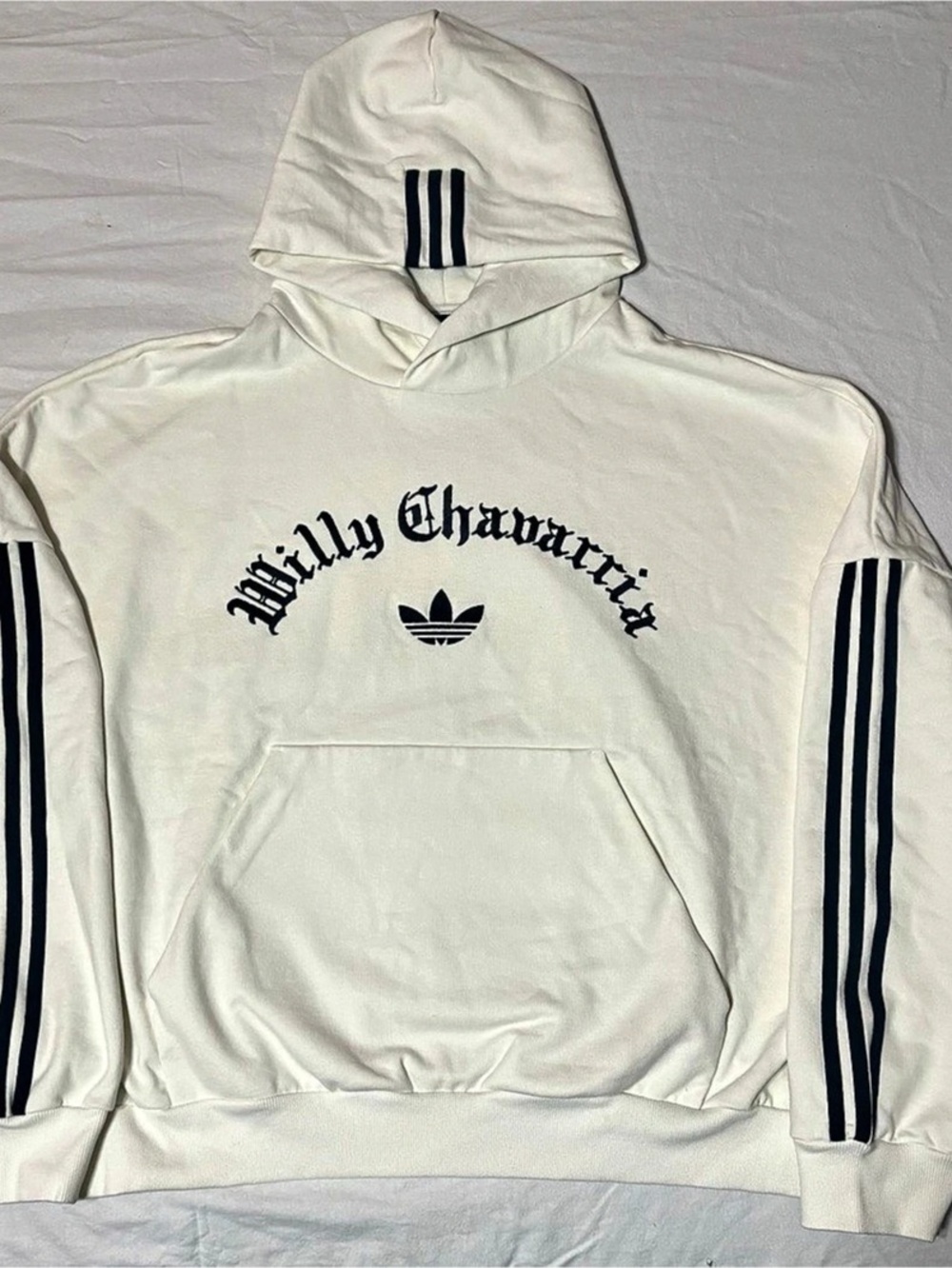 Adidas x Willy Chavarria Hoodie Off White Cream XL Oversized Collab NWOT